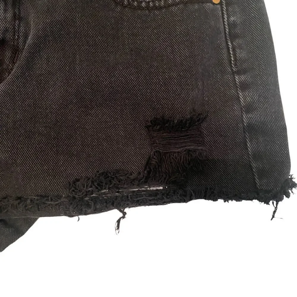 PacSun High Rise Festival Black Shorts Sz‎ 27